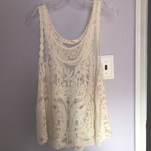 Women’s Cream Colored Lace Top